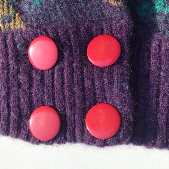 🎉2/$30 Vintage Wool Mohair Oversized Pattern Sweater Unique Design EUC - Picture 5 of 9